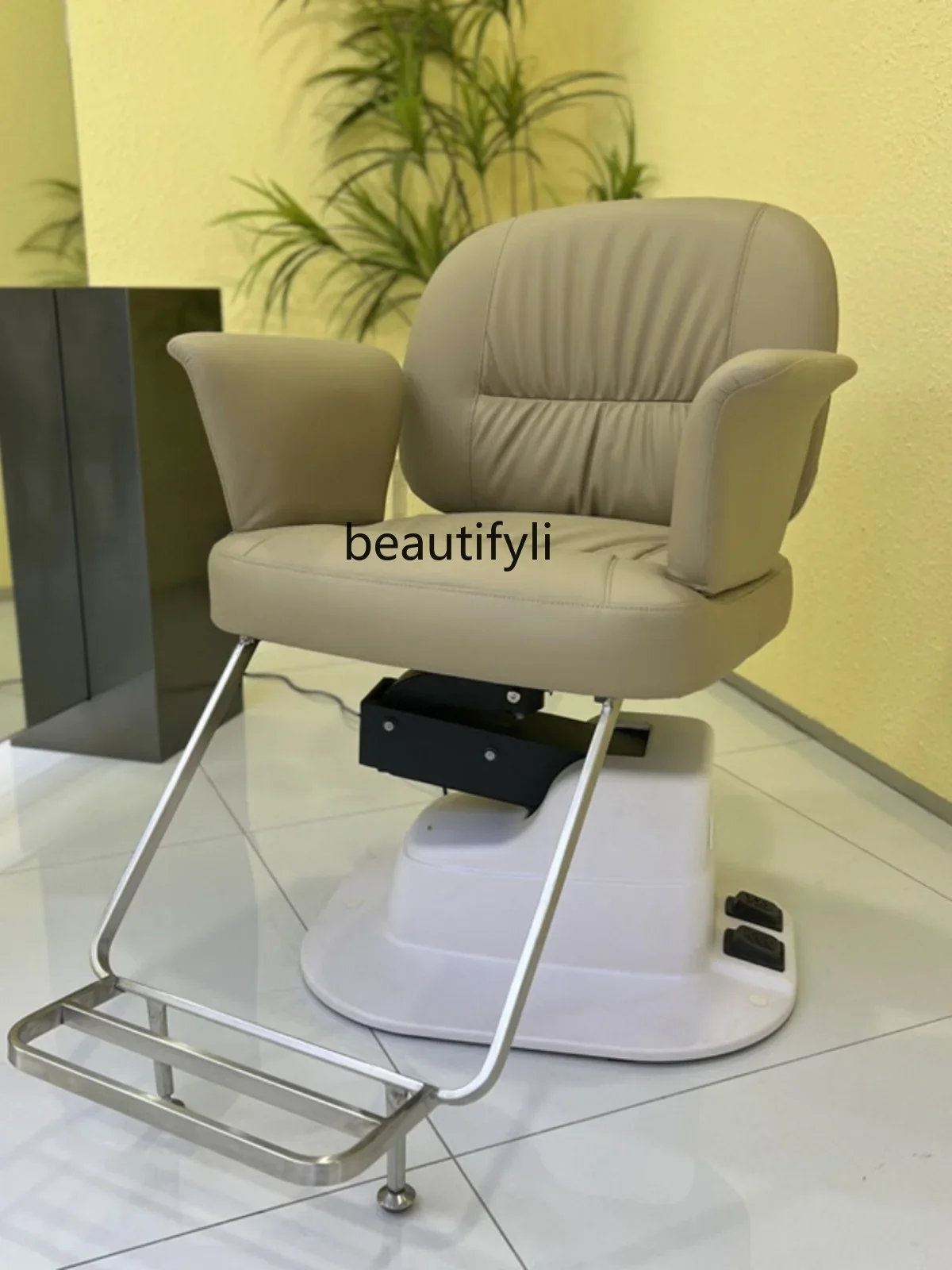 For Hair Salon Electric Chassis Adjustable Rotating Makeup Chair Beauty Hairdressing Hair Cutting Hot Dyeing Chair