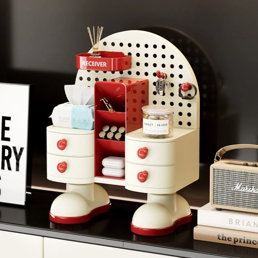

Plastic Hole Board Storage Rack Drawer Style Large Capacity Desktop Stationery Storage Box Organizer Simple Student Pen Holder