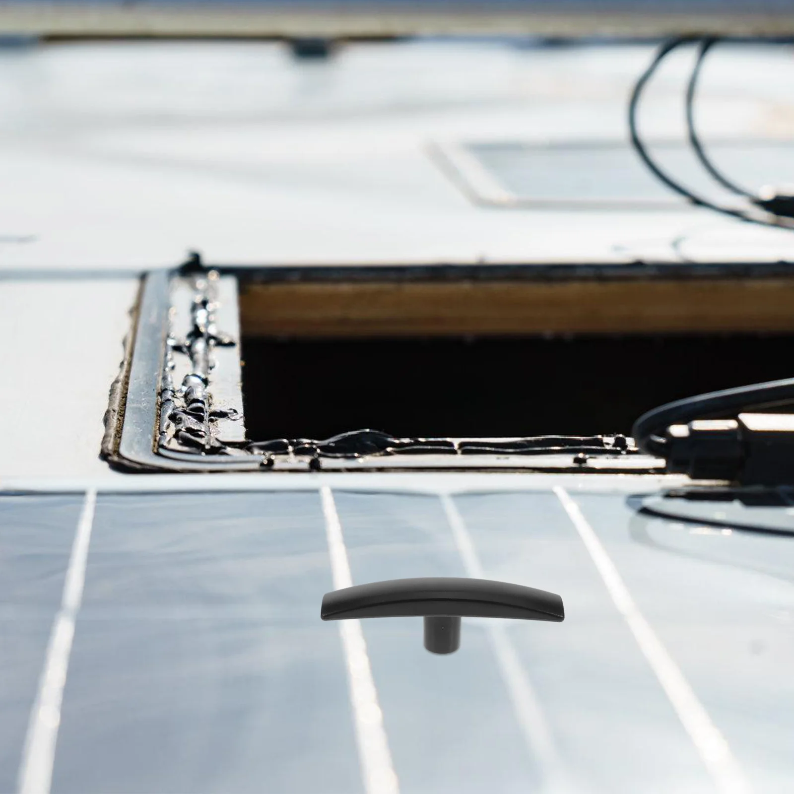 Rv النفايات السائل مقبض T-مقبض ل مقطورة معدات التخييم بوابة صمام دائم نونسليب قبضة Rv مقطورة الملحقات النفايات السائل #2