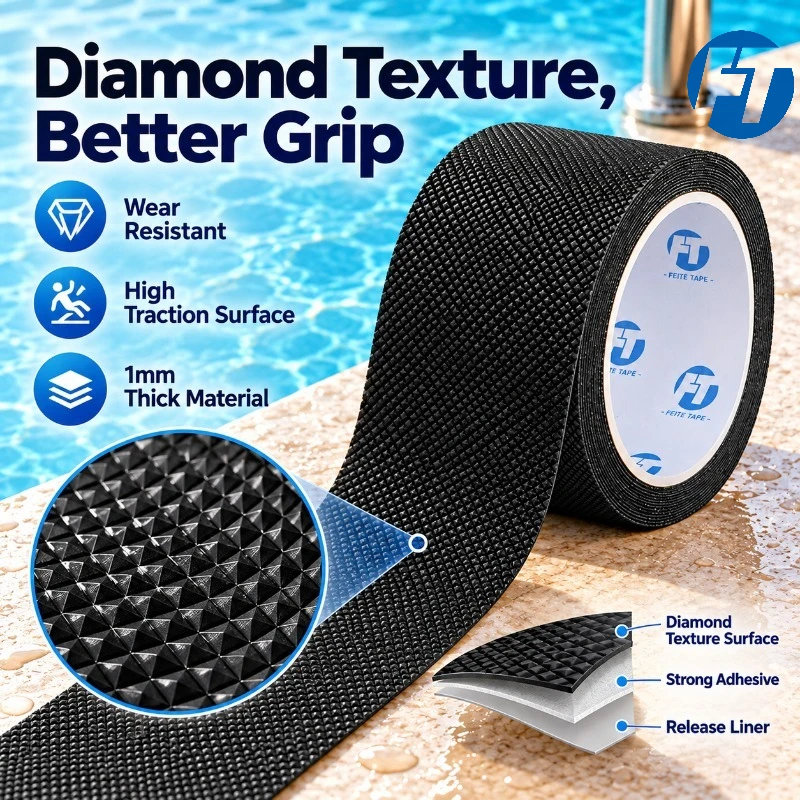 Anti Slip Tape 50mm X 3M Self Adhesive Safety Tape for Bathroom Stairs Bathtubs Boats Swimming Pools Indoor Outdoor Steps