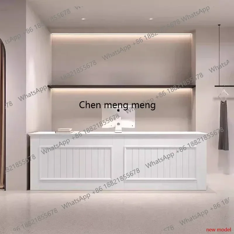 Asmt49Nordic Creative Cashier Desk Modern Luxury Enterprise Clothing Store Reception Desk Retro Coffee Shop Office urniture