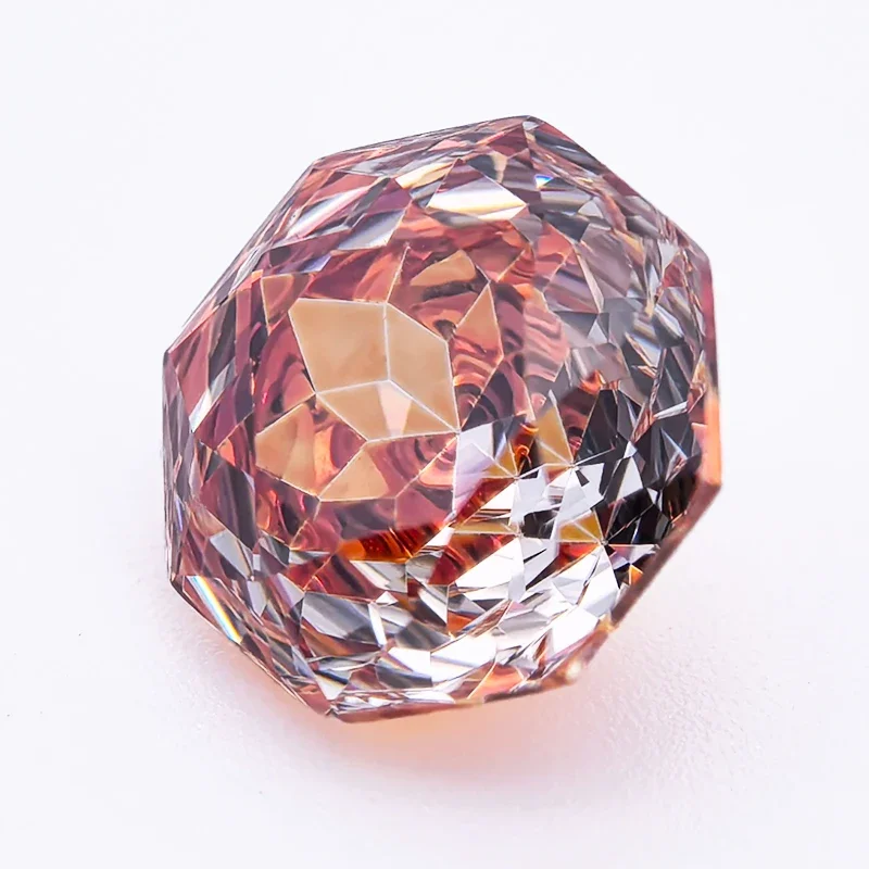 Cubic Zirconia Special Rose Cut Orange Color Gemstone Bead Wholesale and Retail for Diy Advanced Jewelry Rings Earrings Making