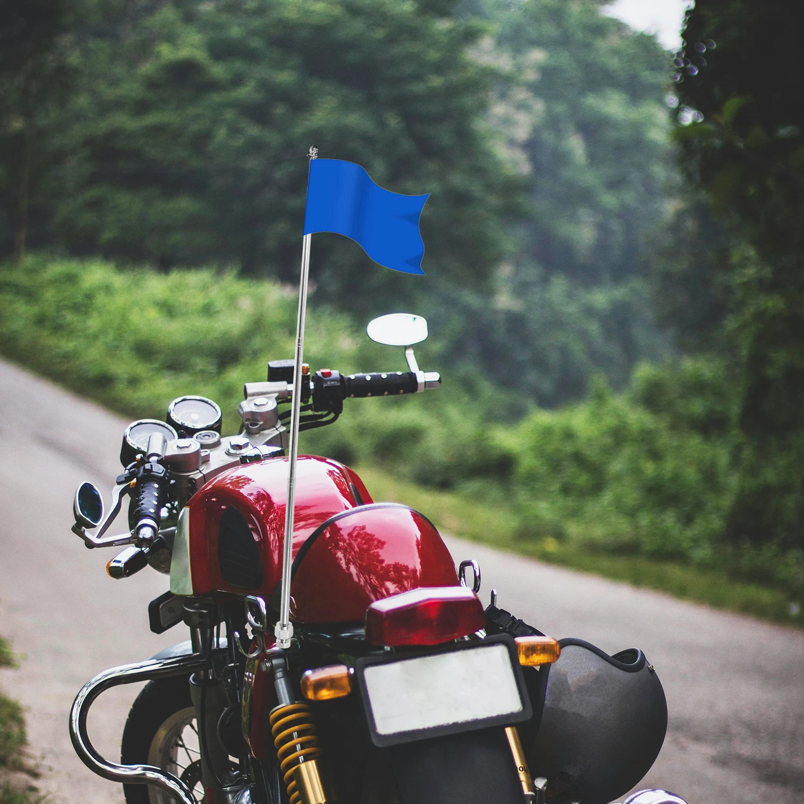 

1pcs Telescopic Motorcycle Bicycle Flagpole Adjustable Retractable Lightweight Easy Installation Enhances Style Scooter Cycling