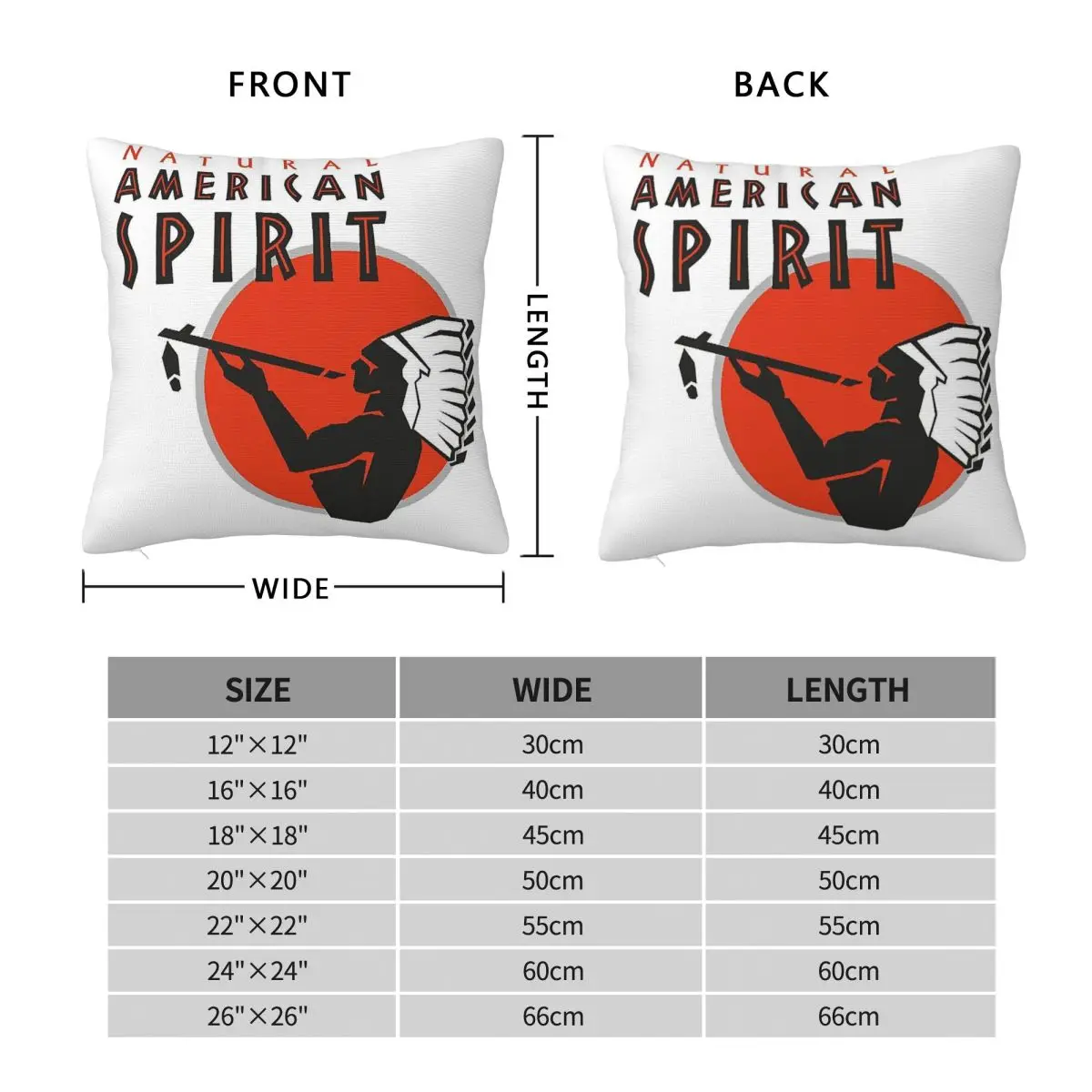 Natural American Spirits Cigarettes Square Pillowcase Polyester Linen Velvet Printed Zip Decorative Throw Pillow Case Car Case