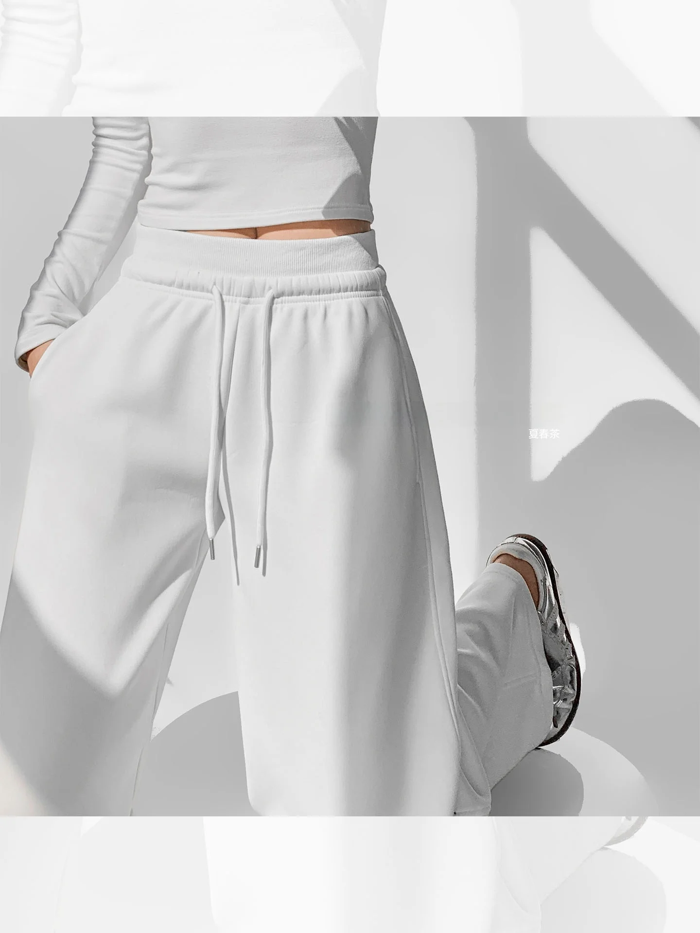 Spodnie damskie Thiened Fce, codzienne, z wysokim stanem, patchworkowe, z szerokimi nogawkami, z mankietami, na lato, wiosnę, do noszenia na co dzień.