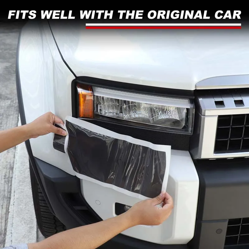 لتويوتا لاند كروزر برادو 2024 + بولي TPU الأسود تصفيف السيارة سيارة العلوي ضوء لاصق غشائي اكسسوارات الديكور الخارجي للسيارة