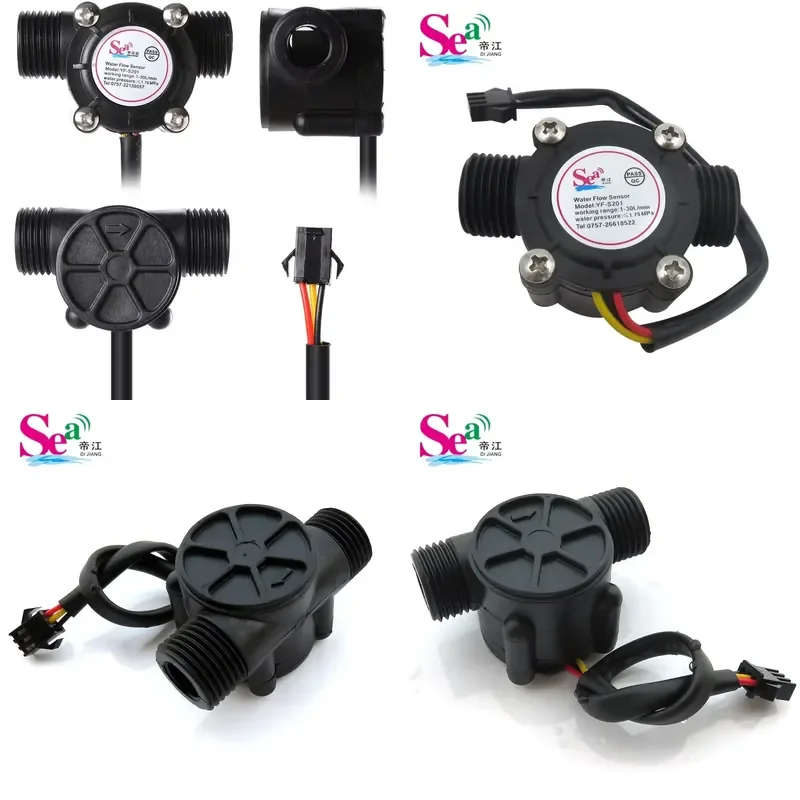 Manufacturer Nylon 1/2'' G Inch Hall Effect DC3-24 V Magnetic Water Flow Switch 1-30L NPN Pulse YF-S201 Water Liquids Flow