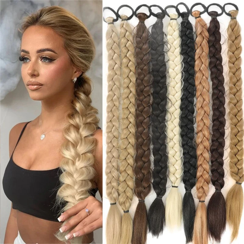 

Парик Европейский и американский, завитки жареного теста, плетеные синтетические волосы, модный высокий хвост