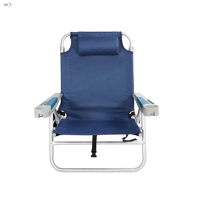 NPOT Folding Low Backpack Lightweight Camping Lay Flat Chair for Outdoor Fishing Chair Beach Chair, Alumtravelumetaln 9kg 250lbs