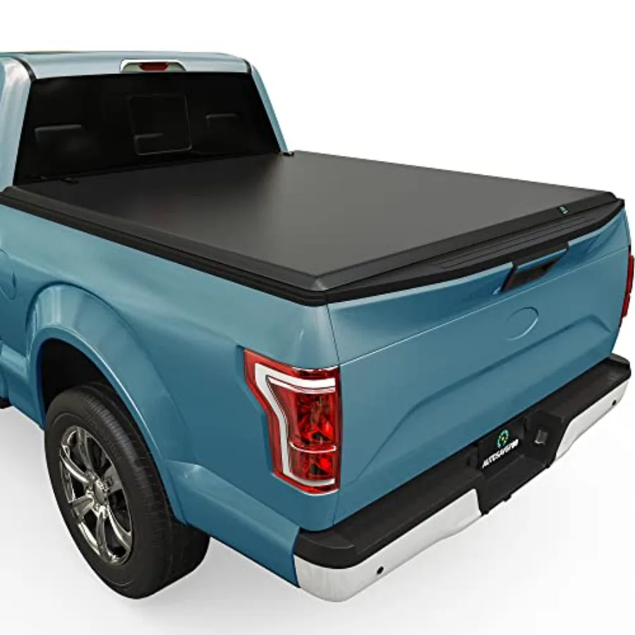 

Мягкий чехол Tonneau Trifold для грузовика F150 F150 20152025 Excl. Кровать Raptor Series 6,5 футов, защита от атмосферных воздействий, защита груза Easy I