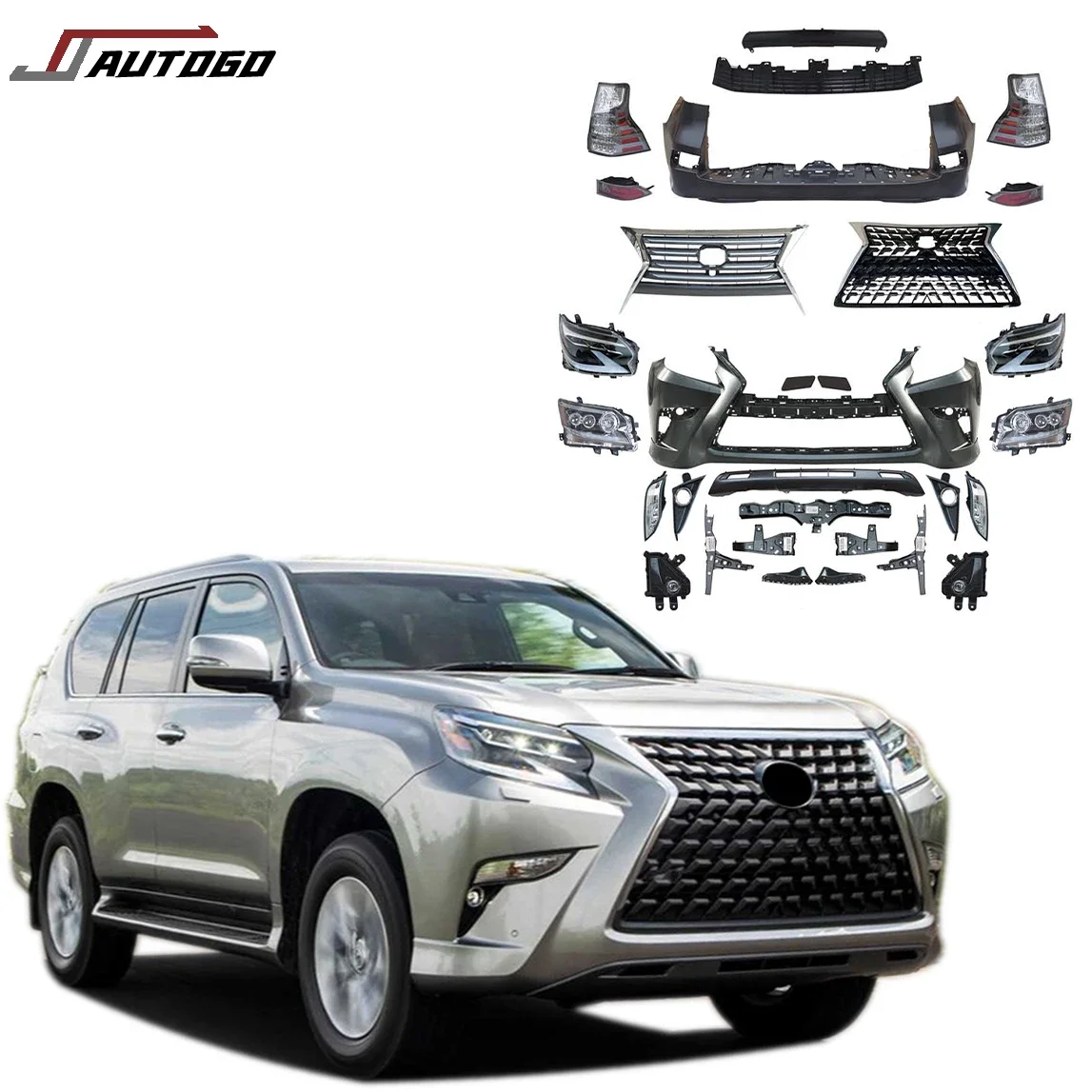 

Для фабрики, стартовый комплект для Lexus GX460 2010 2011 2012 2013, обновление для спорта, 2015 Стиль, передний/задний бампер + лампа TRD вариант