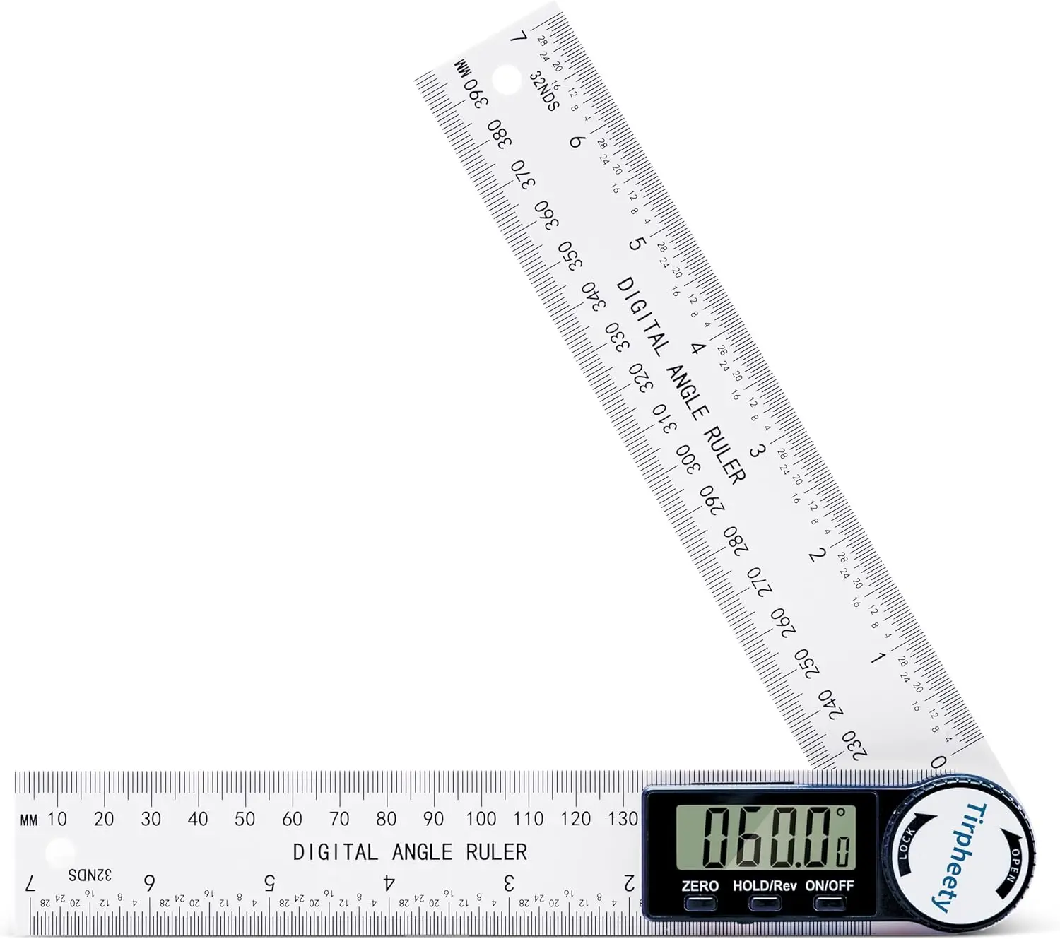 Digital Angle Finder Protractor, 7-Inch Professional Measuring Tool for Woodworking and Construction