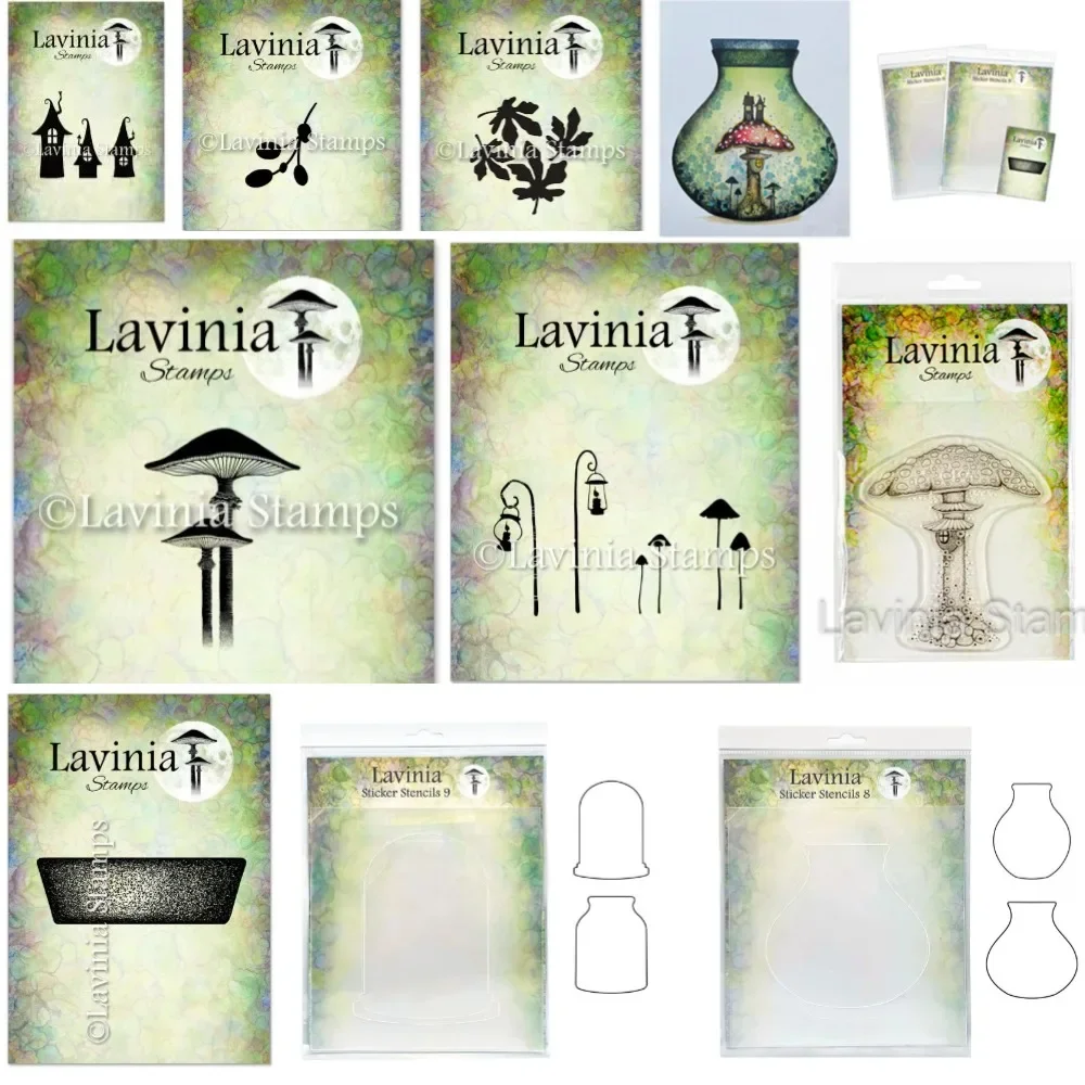 

Mushrooms in the Bottle Stamps & Stencil Scrapbook Diary Decoration Stencil Embossing Template DIY Greeting Card Handmade