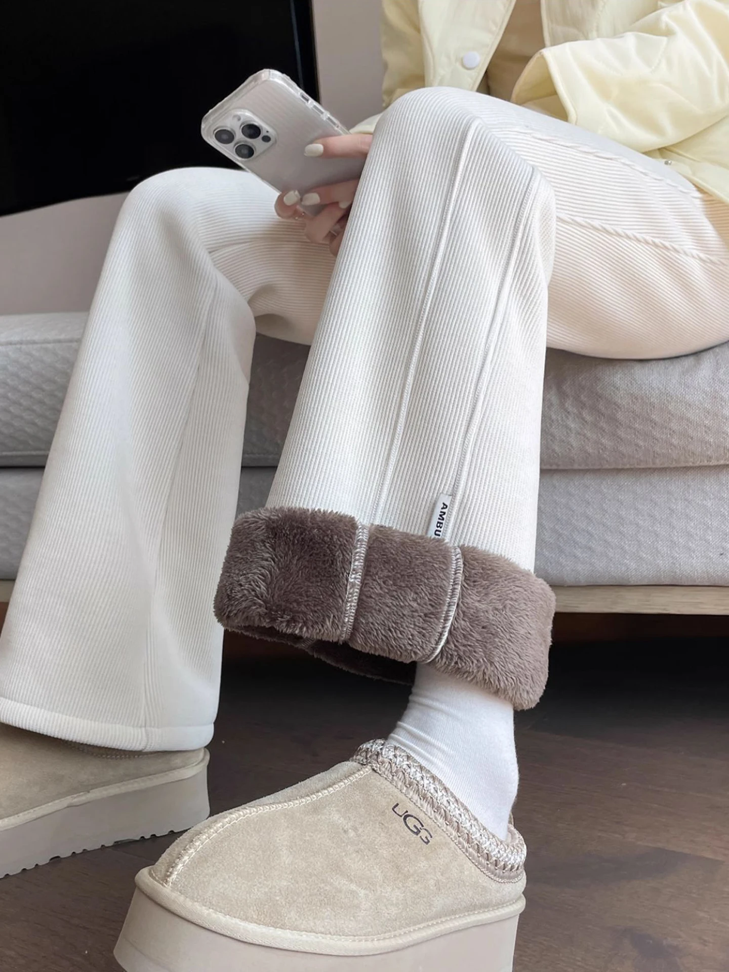 Lamb Velvet Thickened Women's  - Corduroy Pant Warm ulasan dan harga