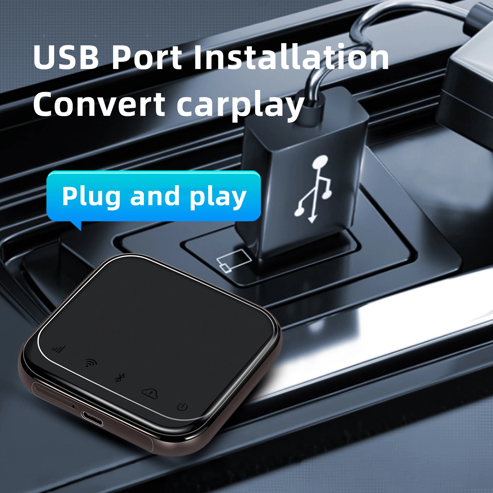 CarPlay Mini Ai Box 4G LTE Wifi Wireless Applepie CarPlay Android Auto Youtube Netflix Smart Box 4+64G For Benz Audi Vw Ford