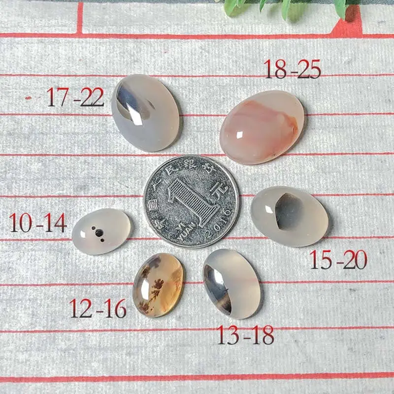 100% Natural ocean agate 12*16/13*18mm beads Aquatic plant agate DIY For ring pendant setting Jewelry making 10pcs/lot