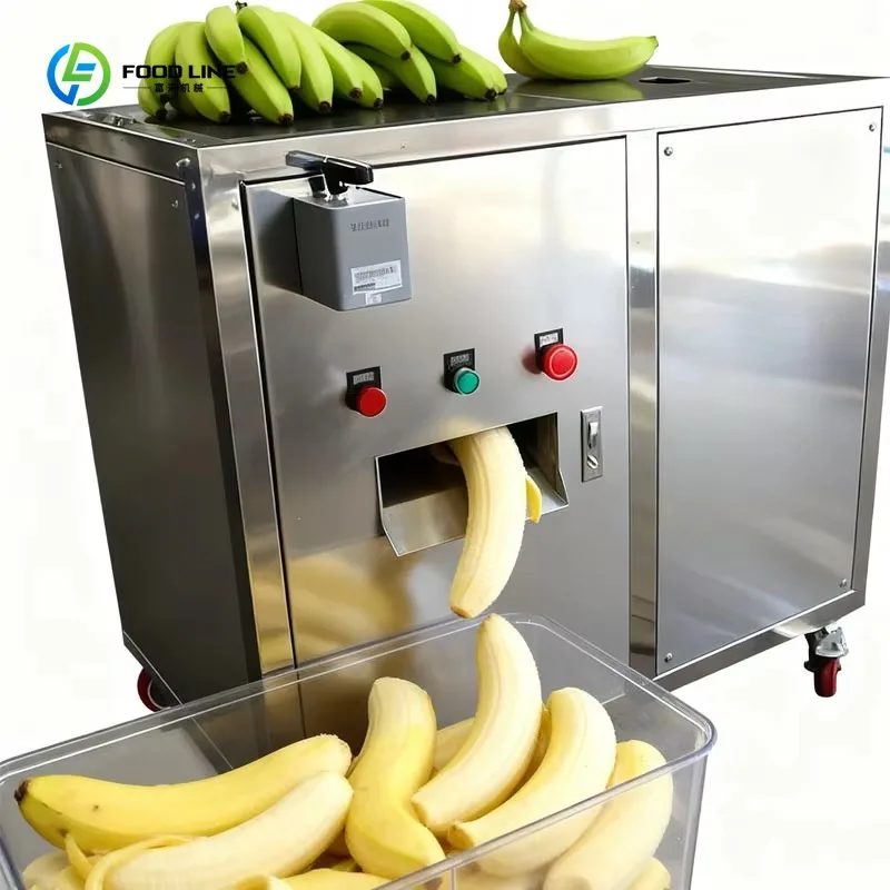 Semi Automatic Banana Peeler Green Yellow Universal Easy Operation for Commercial Use Custom