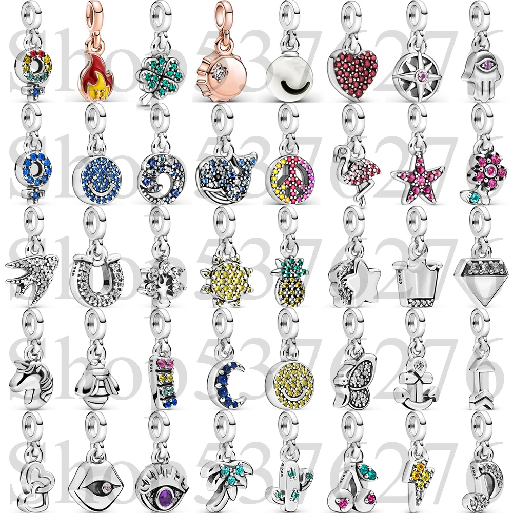 925 Sterling Silver Bead Girl Pride Ocean Wave Starfish Eye Charm Fit Pandora Women Me Series Bracelet Necklace Gift DIY Jewelry