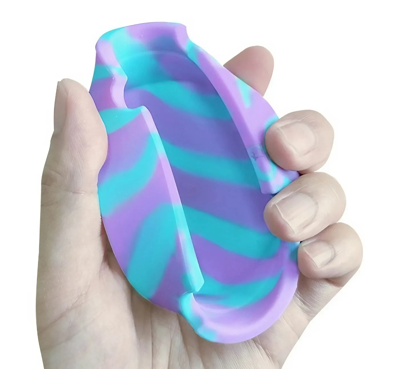 Colorful Silicone Gel Ashtray Luminous Circular Fluorescent Smoke Creative Cigarette Ca