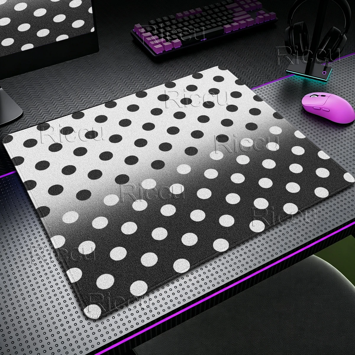 Polka Dot Mouse Pad Gaming PC Desk Mat Cute Spot Table Decor for Home Office Accessories XS Playpad E-Sports Minimalism Mousepad