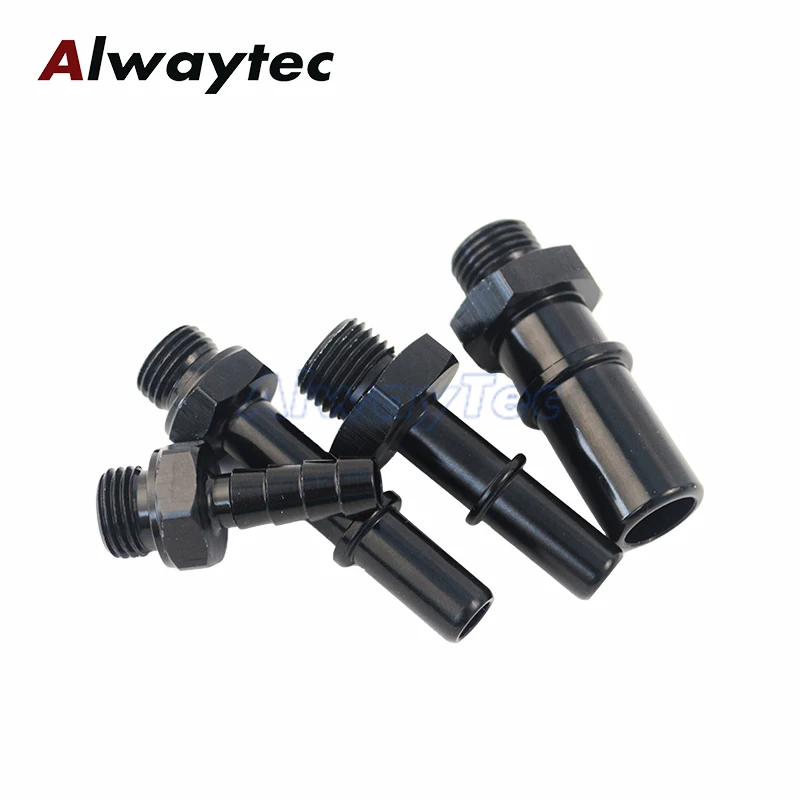 Quick Connect Male 15,82 mm Quick Disconnect Male Fitting Adapter Aluminium Zwart