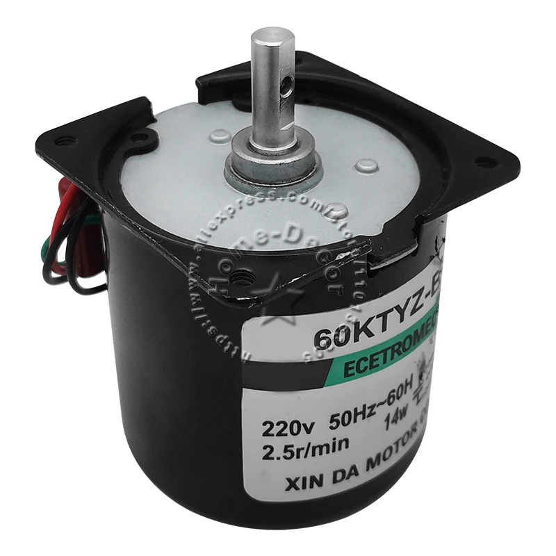 1pcs AC110/220V 14W 2.5-110rpm 60KTYZ Metal Gear Speed Reduction Gearbox Large Torque Synchronou​s Motor #1