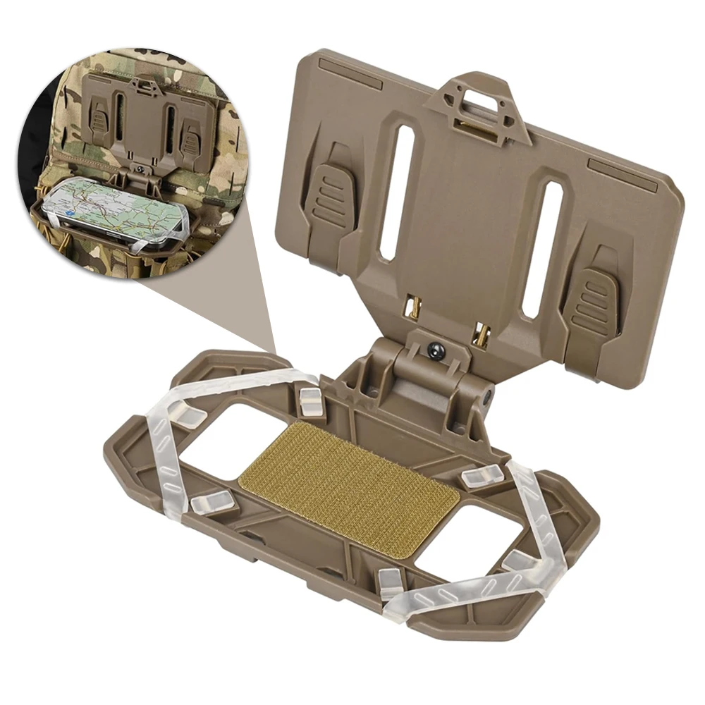 Accessories for Tactical Plate Carrier Vests: Chest-Mounted Phone Holder, Compatible with Screen Sizes 4.7