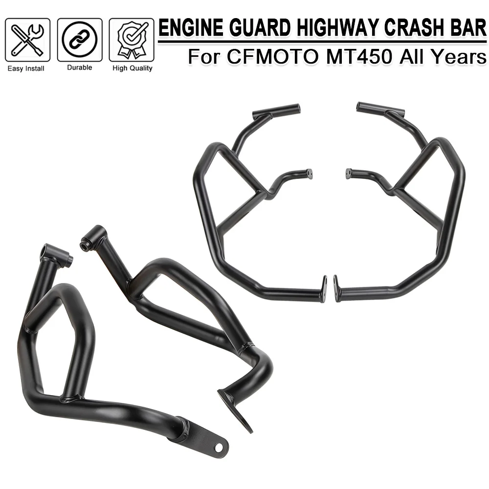 For CFMOTO MT450 450MT 450 MT 450 Motorcycle UPPER&LOWER Highway Crash Bars Engine Tank Guard bar Bumper Protector Accessories