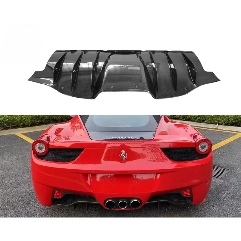 

New! For Ferrari 458 2011-2014 Carbon Fiber Rear Lip Spoiler Rear Bumper Automotive Spoiler Body Kits Trim Car Accessories