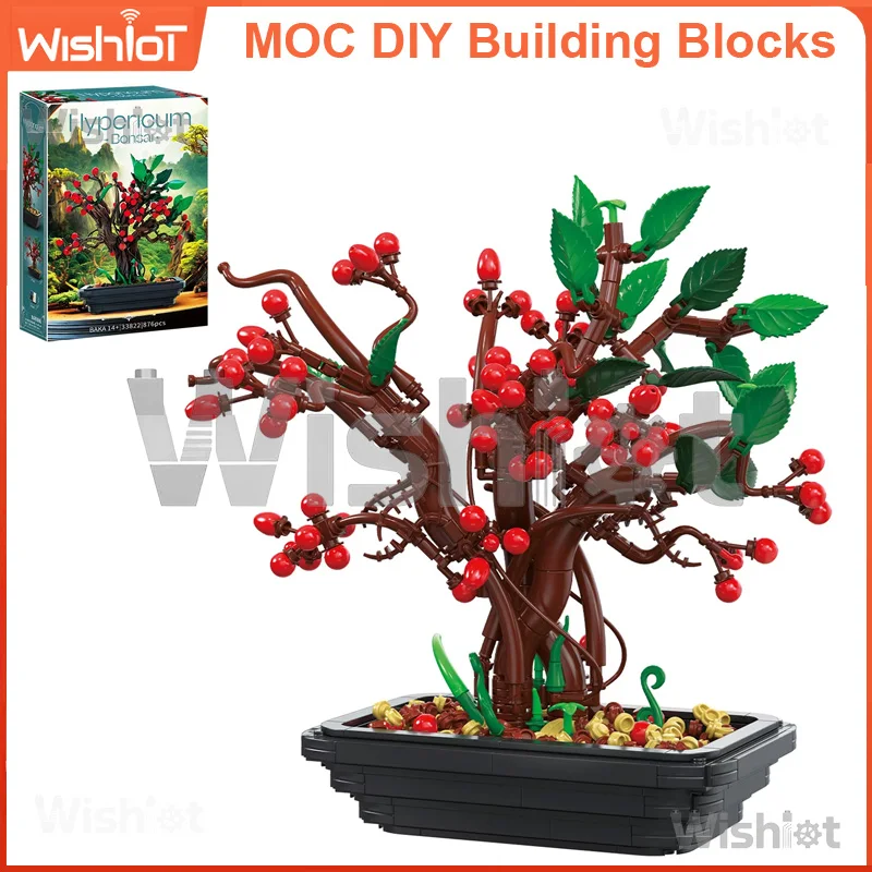

33822 Dragon Pearl Bonsai Building Set 879pcs Unique Floral Display with Special Effects for Adults & Kids DIY Gift