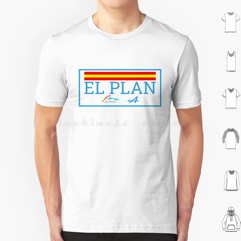 Camiseta The Plan (de Alonso), camiseta fresca de algodón 6xl, Plan de confianza, Alonso, Fernando Alpine Nach Shop, Francia, 14 personas mayores