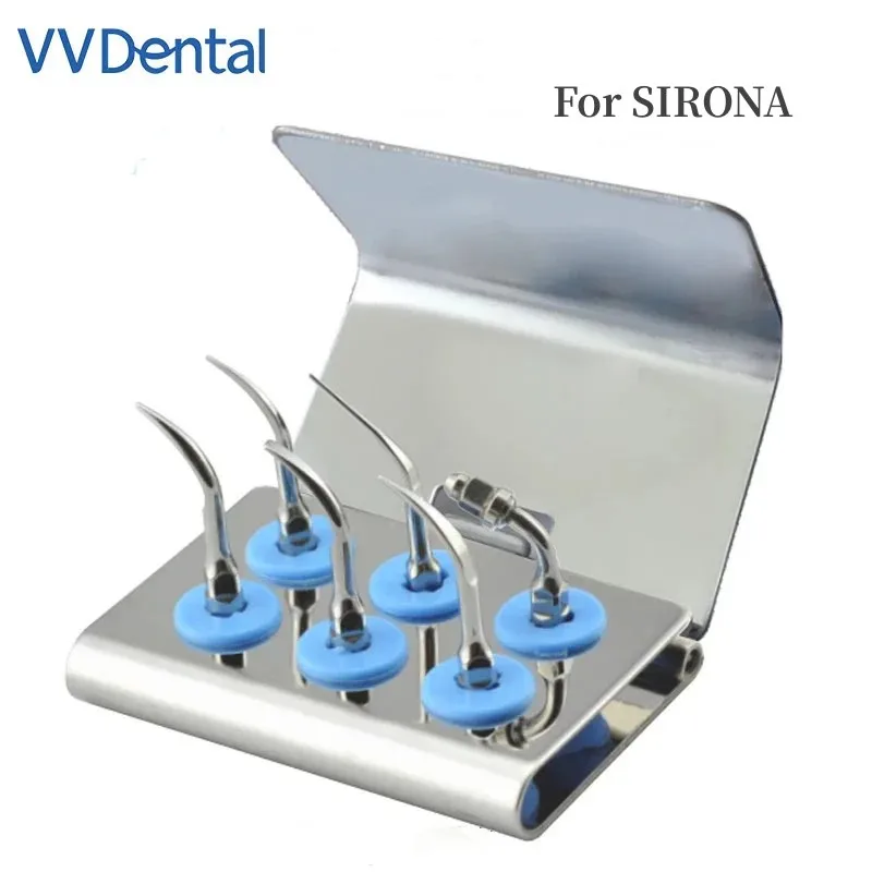 

VVDental Ultrasonic Dental Scaler Tips Set for SIRONA Dental Scaler Handpiece with 1PCS Rack Dental Tools GS1 GS2 GS4 PS1