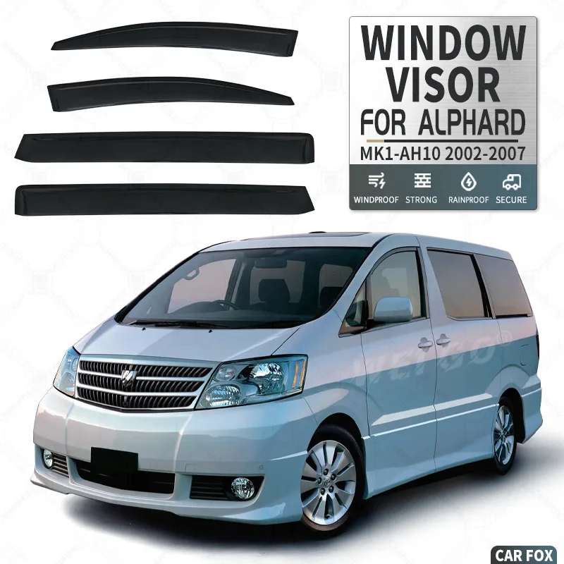 

Clear Window Visor PC Injection Molded Car Deflector Windshield Rain Shield For Toyota Alphard