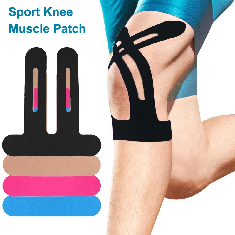 2 Stück Kinesiologie-Tape für Knie, wasserdicht und elastisch, atmungsaktives Knieband, Sportband bietet Unterstützung und Stabilität beim Laufen