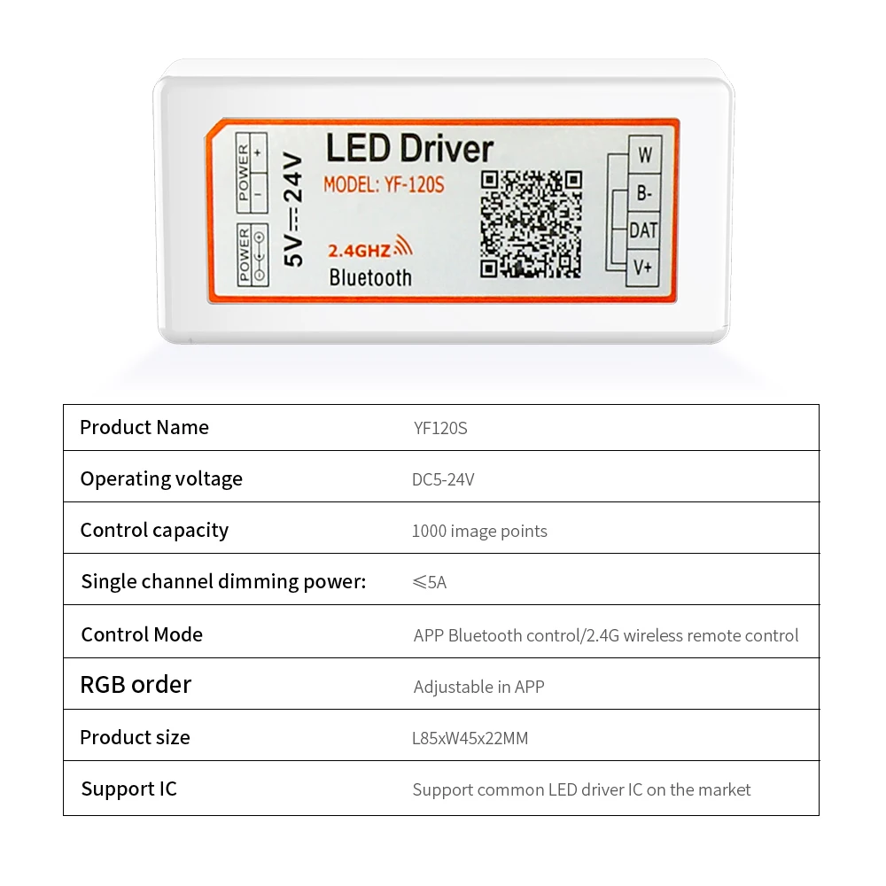 Bluetooth Music SPI RGBIC LED Driver Controller Max Control 1000Pixels For WS2812B WS2812 WS2811 WS2813 WS2815 RGB LED Strip - Image 2
