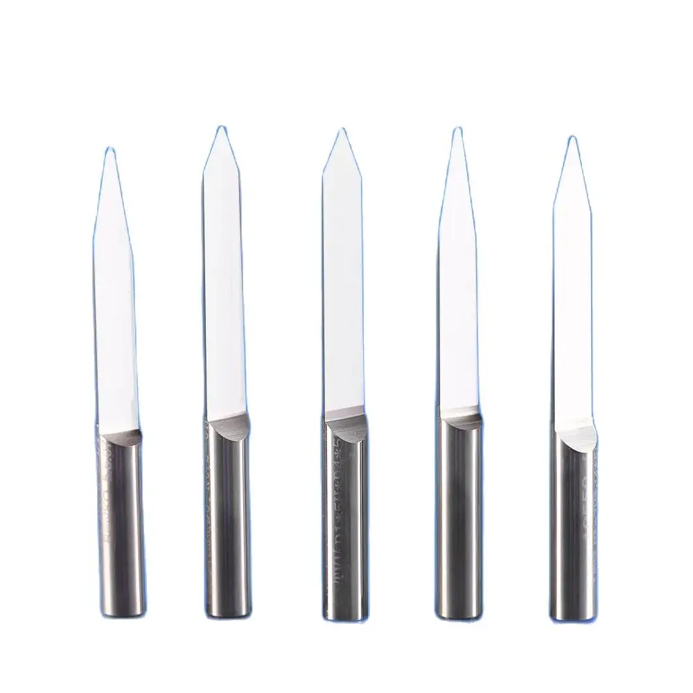 Weitol 3.175mm V Shape round Bottom Carbide Engraving Bits CNC Router Tool 10/15/20/30/60 degree