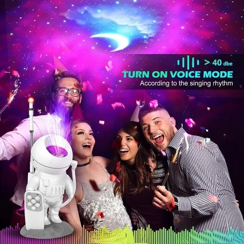 Astronaut Projector Night Light with Remote Control LED Multiple Light Modes Galaxy Projector Light for Bedroom Children's Gifts