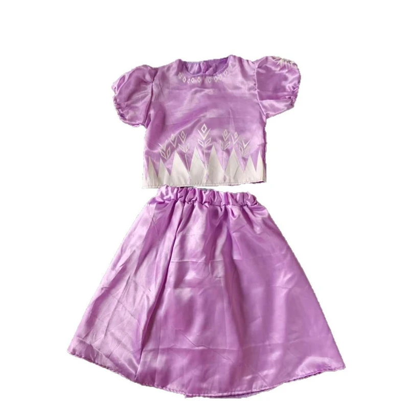 Purple Princess Style Girls' Clothing Sets, Girls' Holiday Party Dresses, Exquisite Formal Gowns for Halloween and Christmas