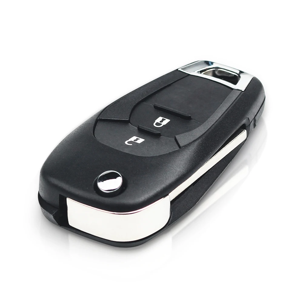 KEYYOU 10Pcs For Chevrolet Cruze Aveo 2014-2018 Malibu Captiva Niva Lacetti Kalos Replacement Fob Flip Car Remote Key Shell Case