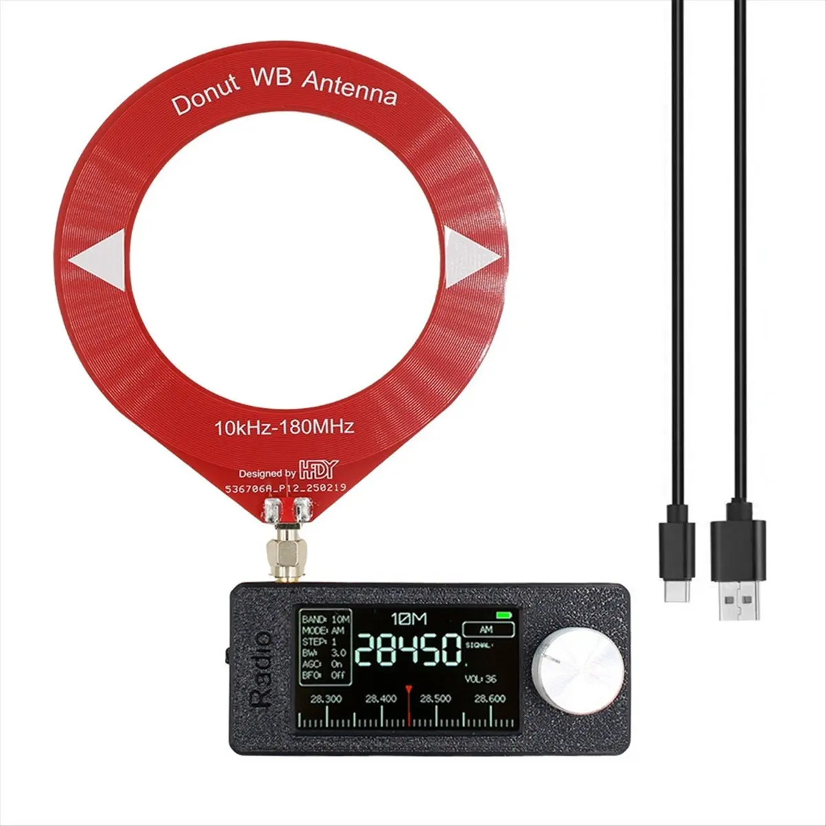 【~ New Y24A】SI4732 Radio Receiver 10Khz-180Mhz Portable Radio+Loop Antenna Kit AM FM Radio HF SW MW VHF SI4732 Radio