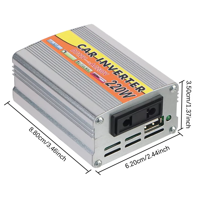 Portable Pure Sine Car Wave Inverter DC 12 V Volt 24V To AC 220V 220W 500W 1000W Power Bank Converter Solar Correction Wave view 6