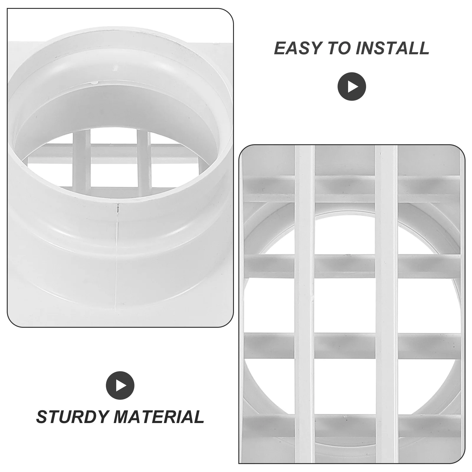 

Central Air-Conditioning Vent Cover Round Plastic Airflow Control Vent for Living Room Bathroom Kitchen Garage Use