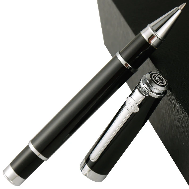 

Duke Metal Black & Silver Carbon Fiber Roller Ball Pen Nostalgic Writing Gift Pen GR003