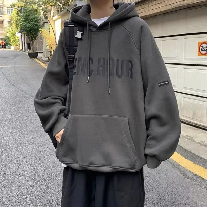 Vintage Mens Hoodie Sweatshirt Y2K Grunge Hip Hop Letter printing retro loose Hooded Streetwear Harajuku Punk Gothic Pullover