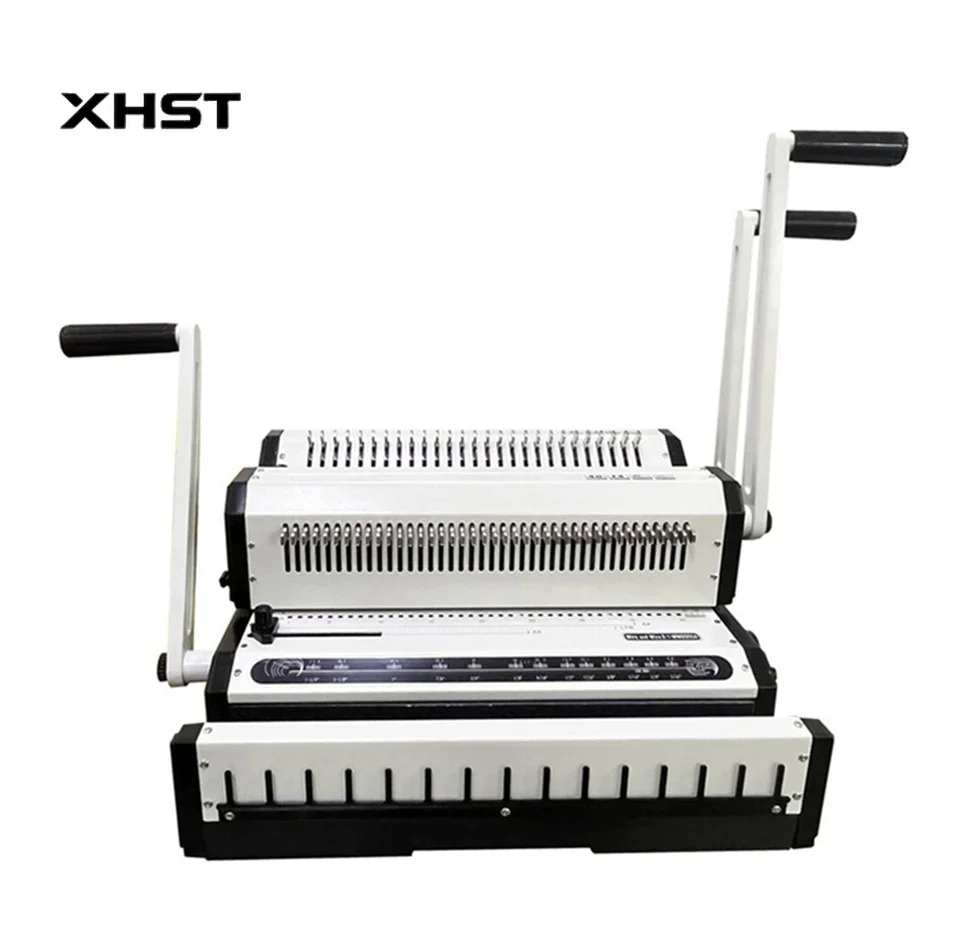 SG-WW2500A 2 in 1 2:1 Wire and 3:1 Paper Wire Binding Machine Manual Hole Punching and Wire Binder for Professional Shop