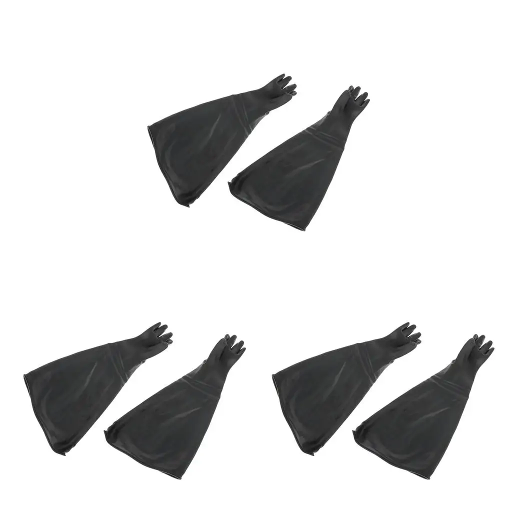 Rubber Work Safety Gloves Thick Durable Long Sleeve Gloves Anti Acid Alkali Protection Gloves for Agriculture Mining