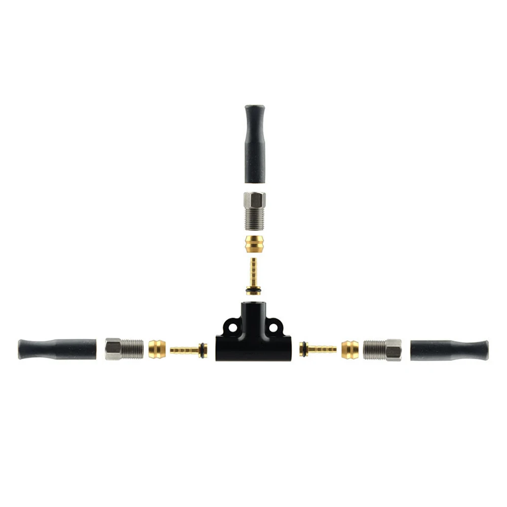 Hydraulic Oil Brake Tee Ones Tow Two Oil Pipe Connector Oil Distribution Valve Tricycle Hydraulic Brake Oil Brake Bicycle Parts