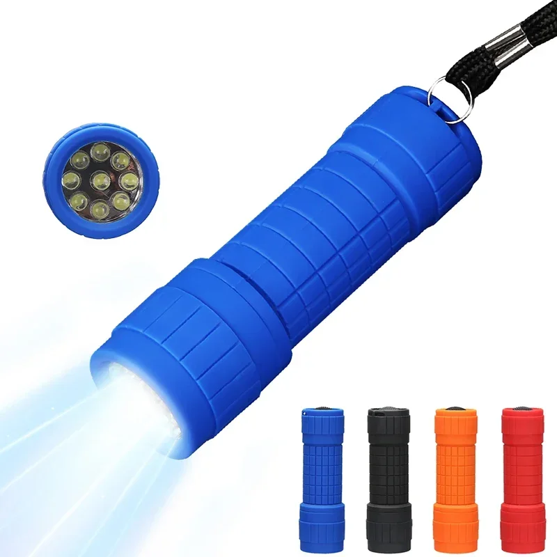 Portable LED Mini Children's Flashlight Strong Lighting Using 3 Batteries Fixed Focus Pocket Outdoor Waterproof Camping Torch
