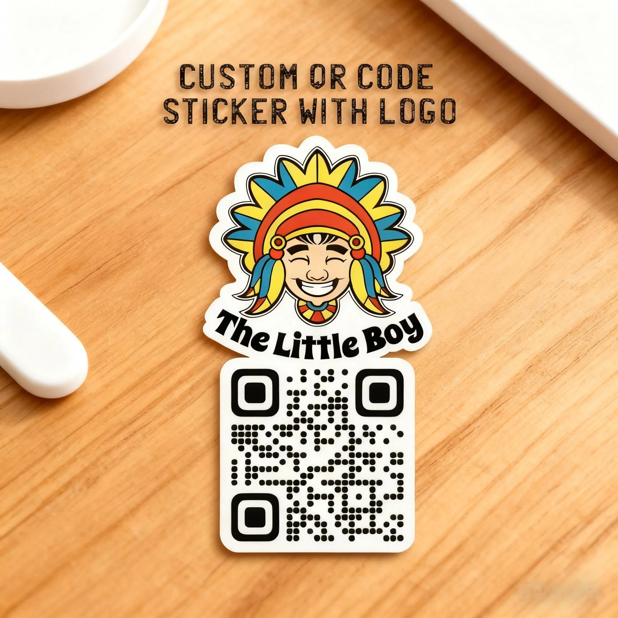 Custom logo stickers, QR code/name/email address, suitable for social media, weddings, birthdays, and business promotions