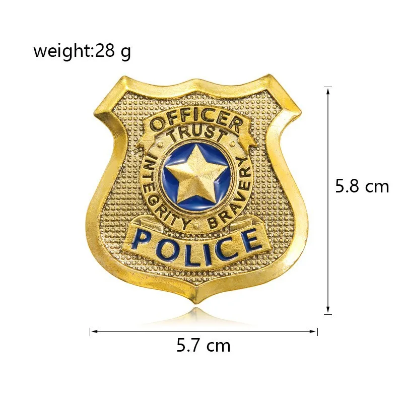 Movie Accessories Cosplay Jewelry POLICE BADGES Brooch Pins